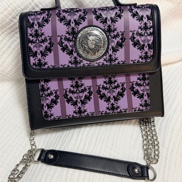 🖤💜 Disney Haunted Mansion Dress, Ears & Purse Set – Excellent Condition 💜🖤 - Picture 5 of 12